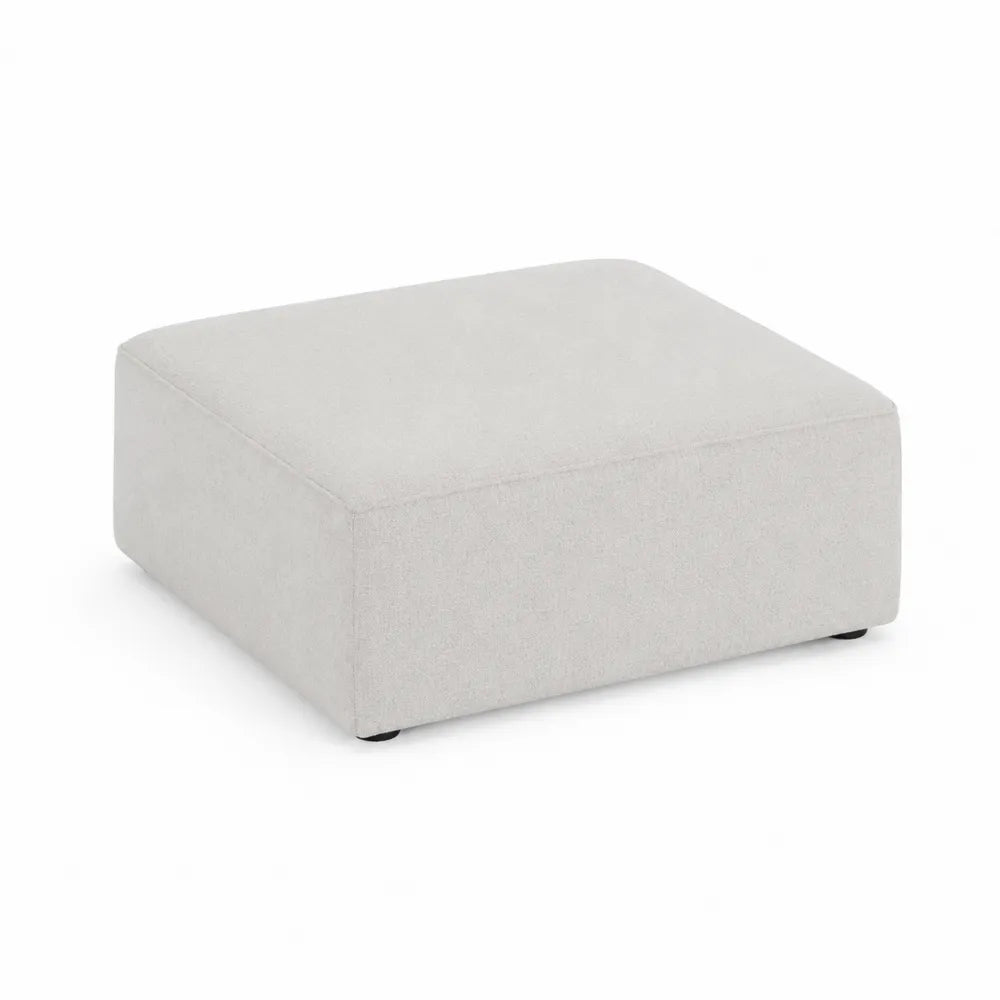 Pouf poggiapiedi in tessuto 80x60x30 cm