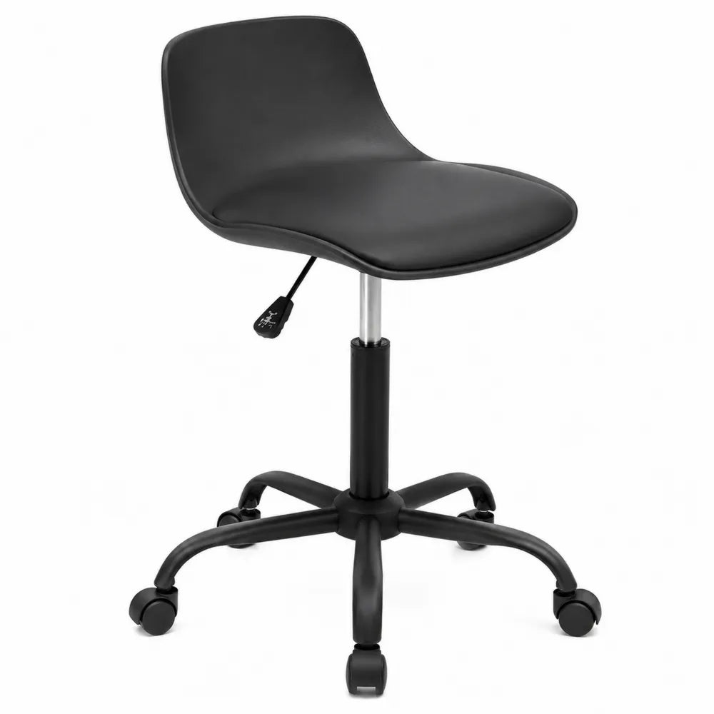 Sedia da Ufficio in Similpelle Regolabile Nera